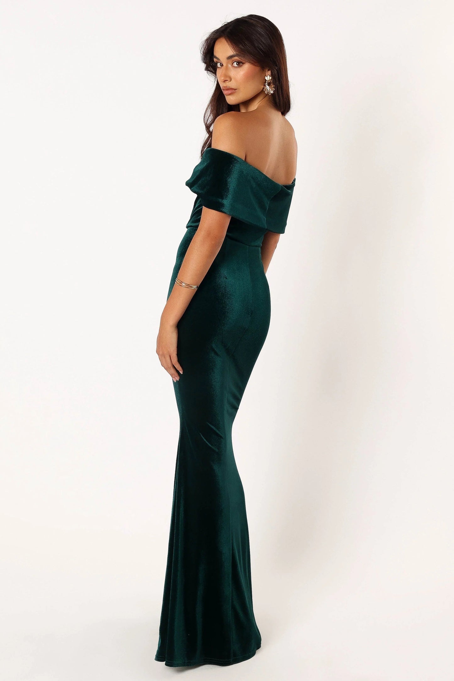 Adair Off-Shoulder Velvet Maxi Dress
