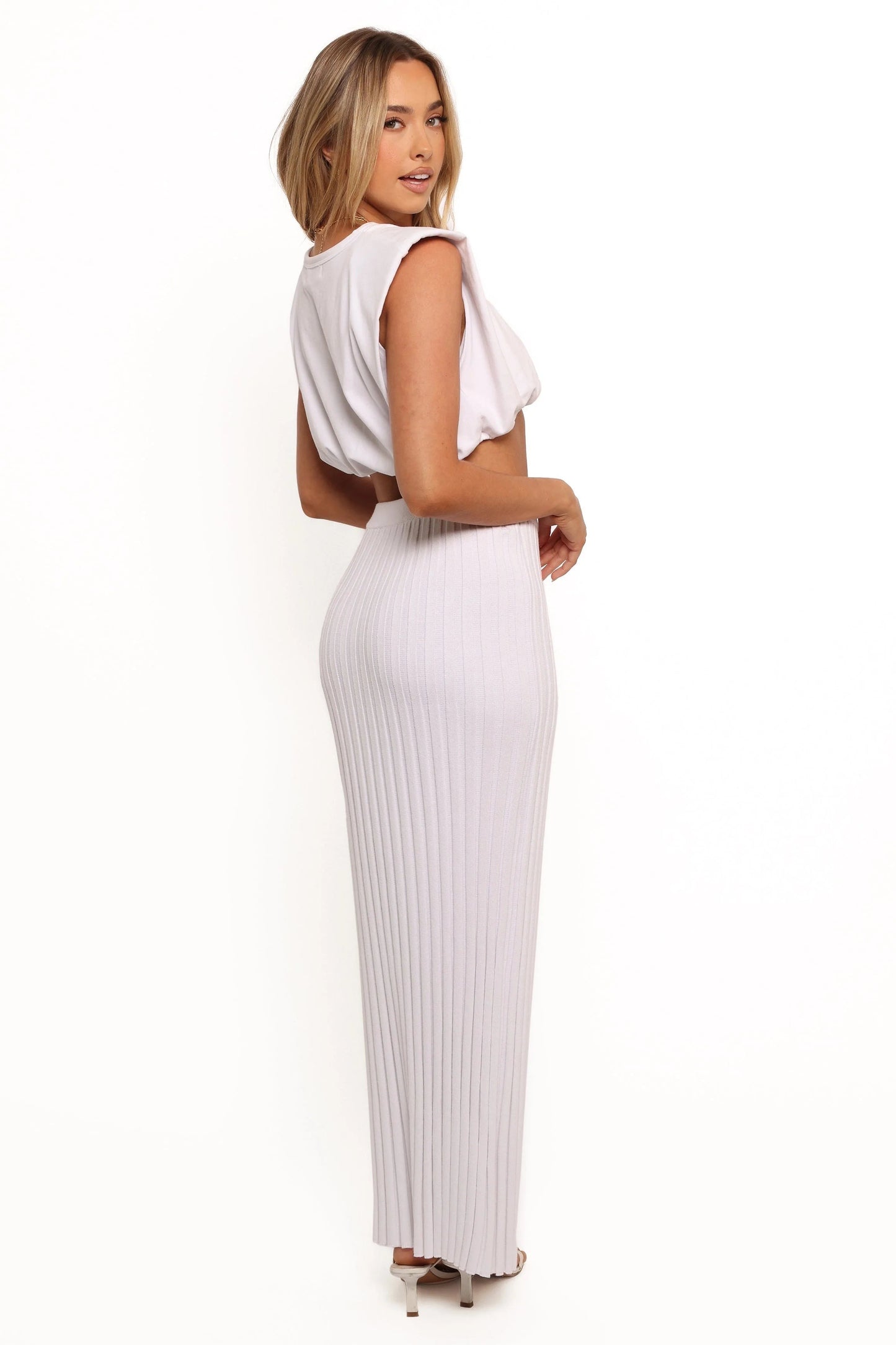 Ribbed Knit Maxi Skirt