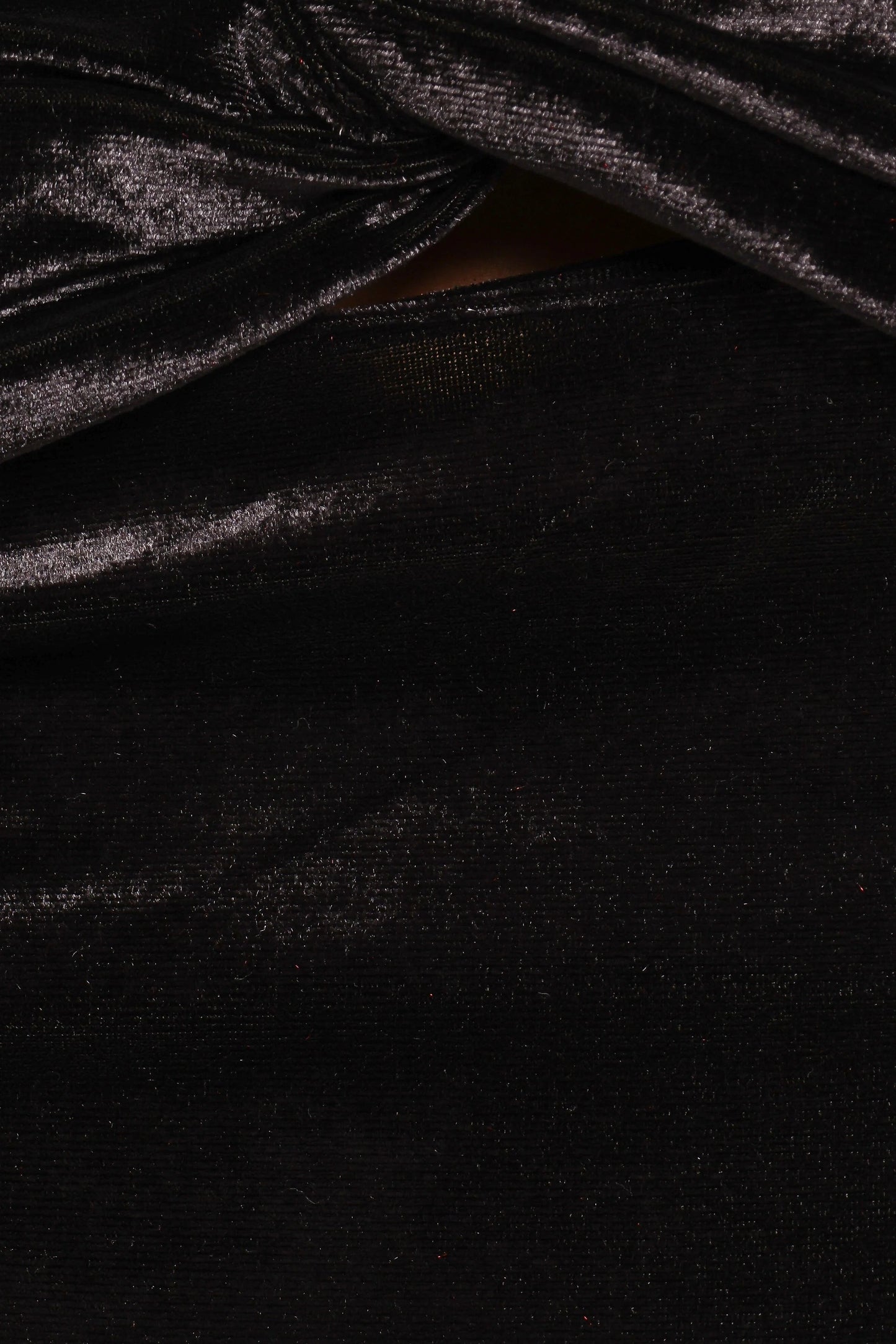 Twist-Front Velvet Off-Shoulder Crop