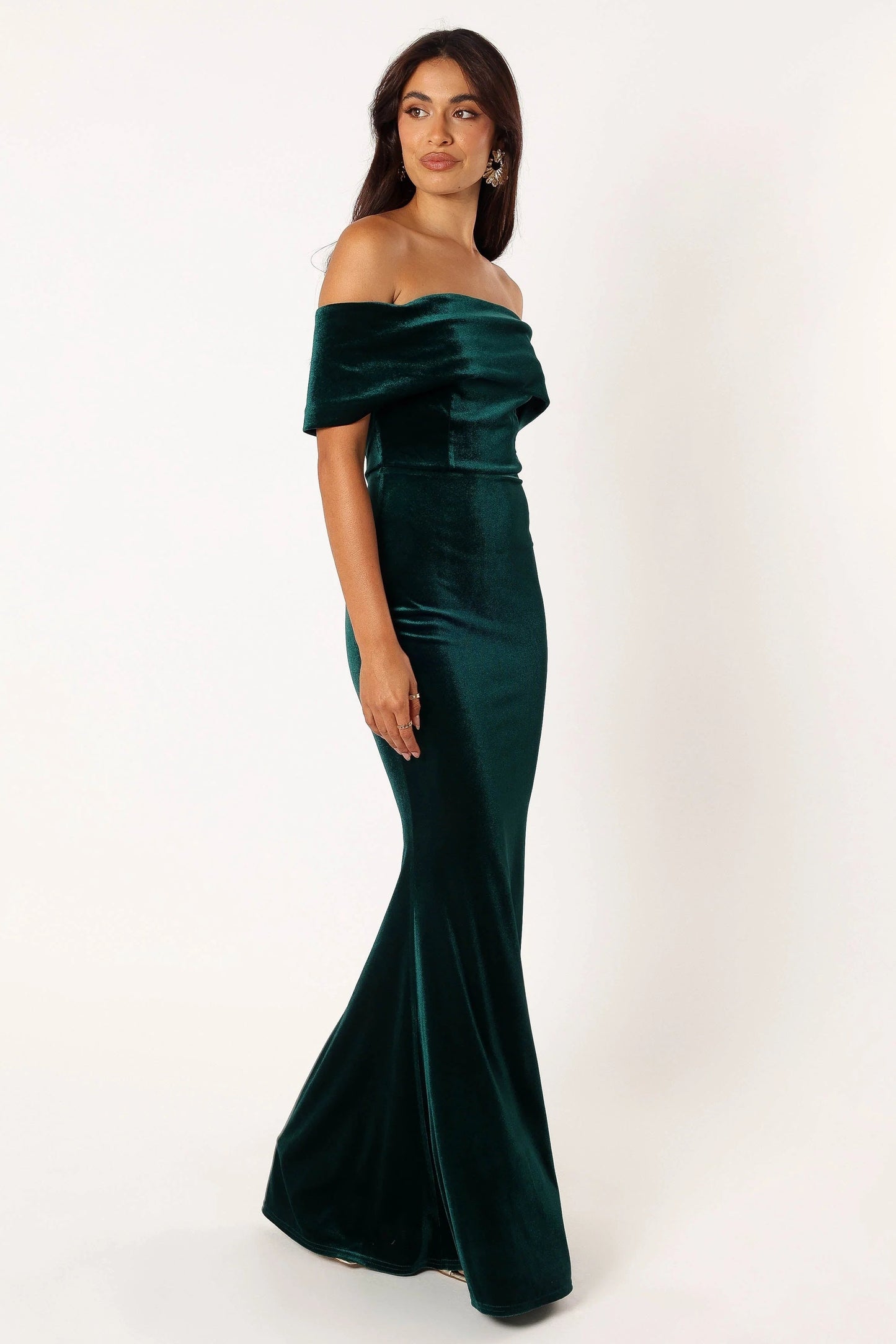 Adair Off-Shoulder Velvet Maxi Dress
