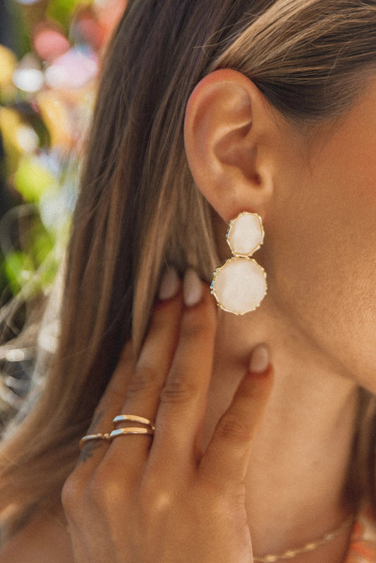 Aquelle Resin-Accented Drop Earrings