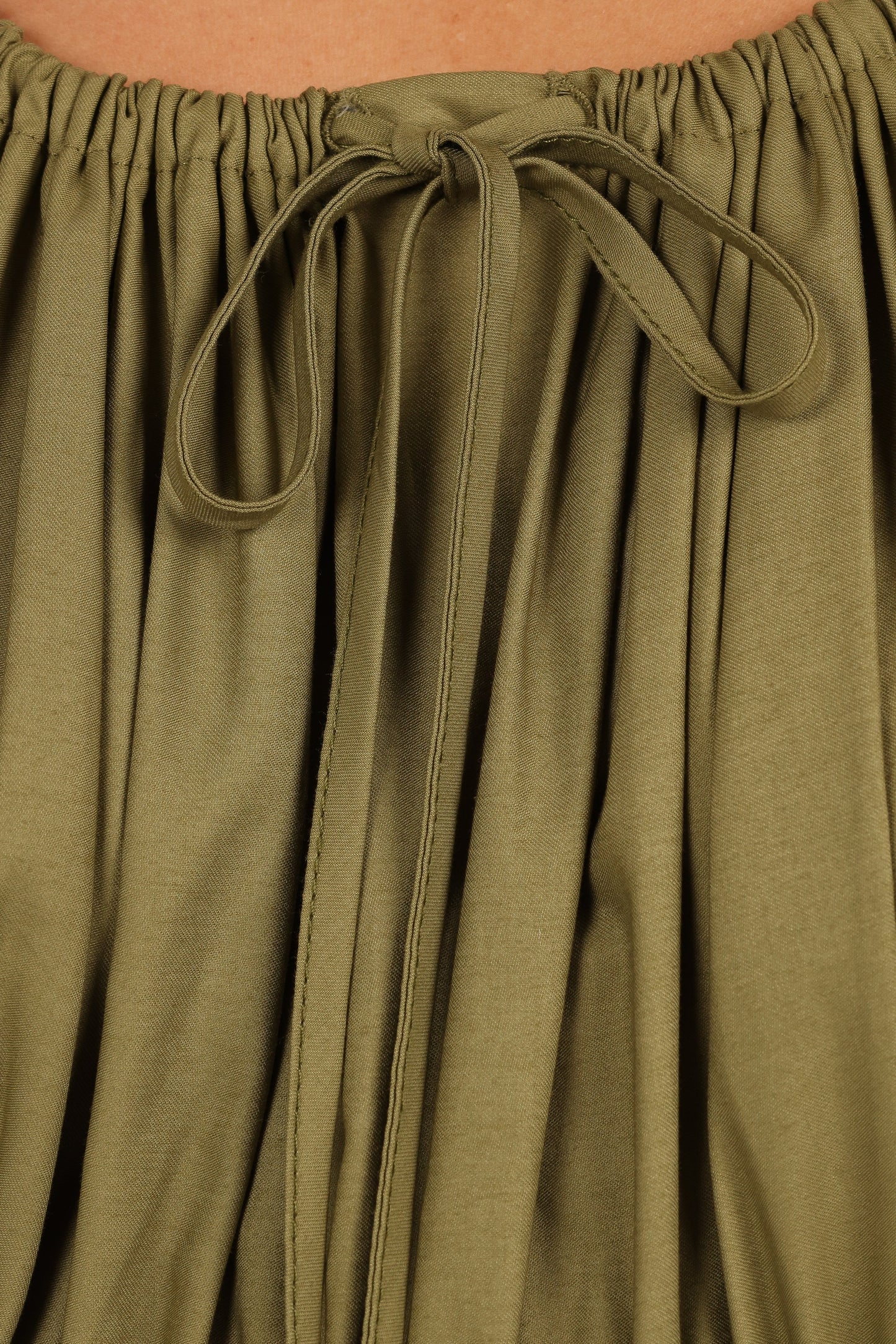 Drawstring Tie Midi Dress