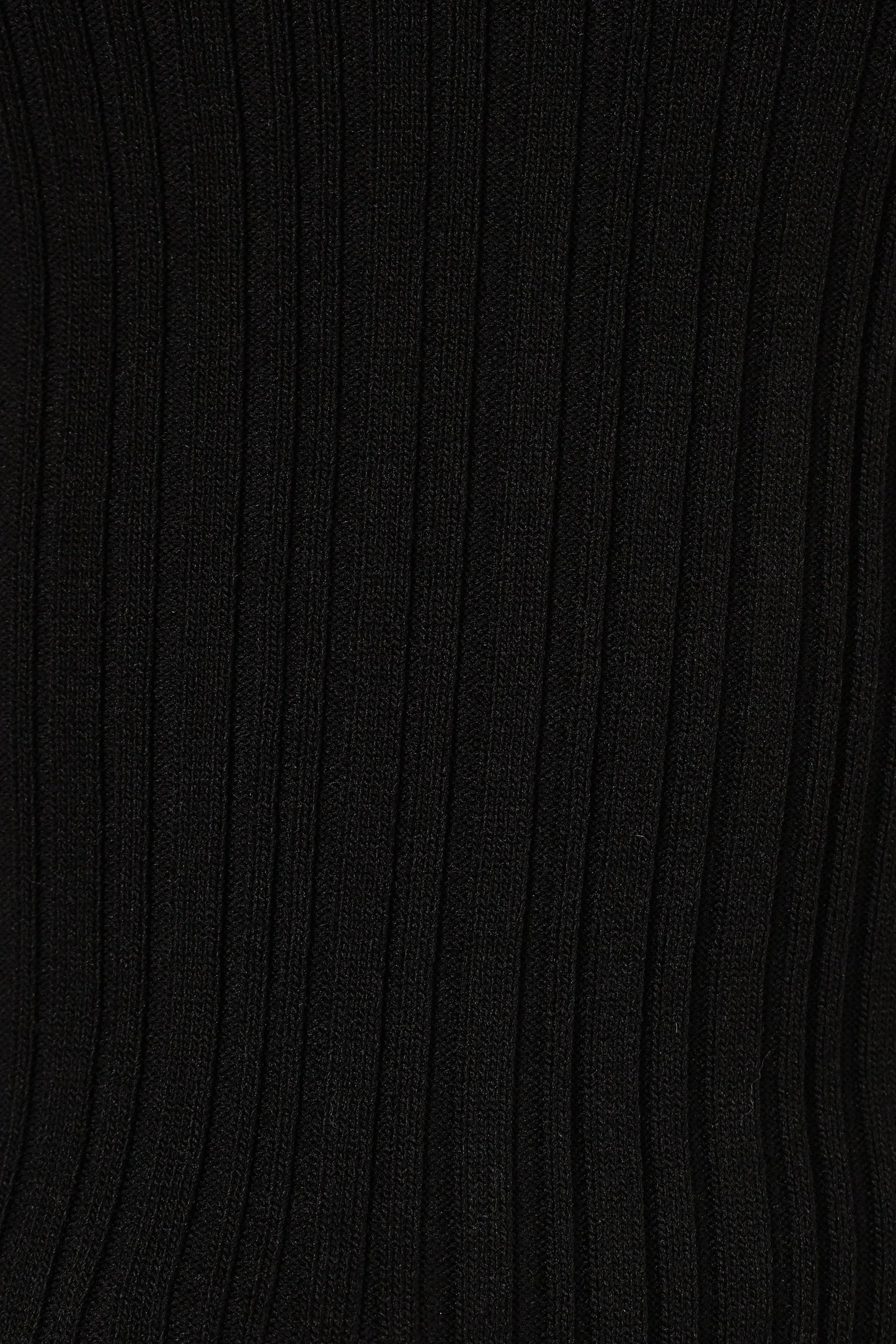 Mockneck Ribbed Knit Top with Frill Hem