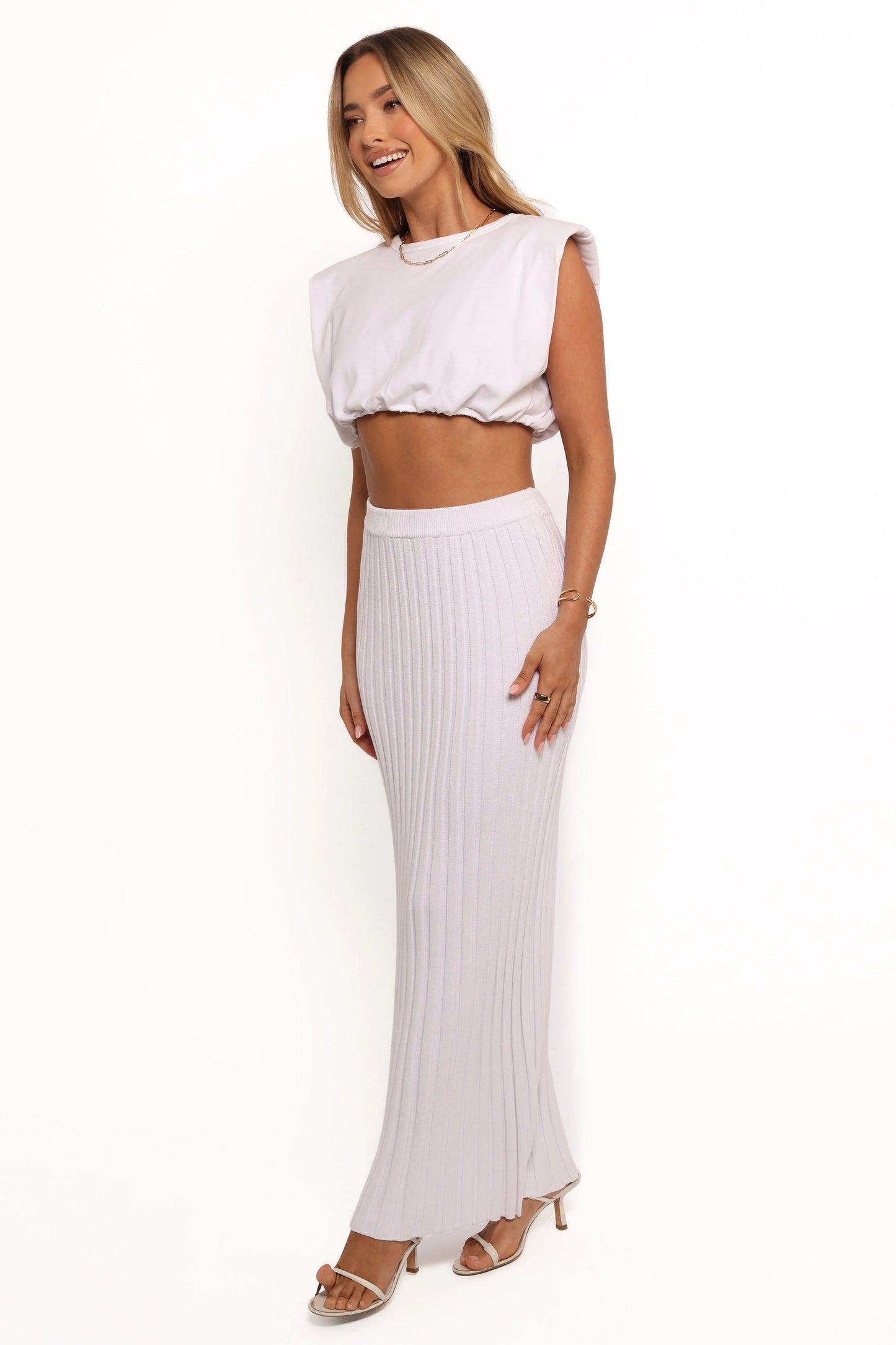 Ribbed Knit Maxi Skirt