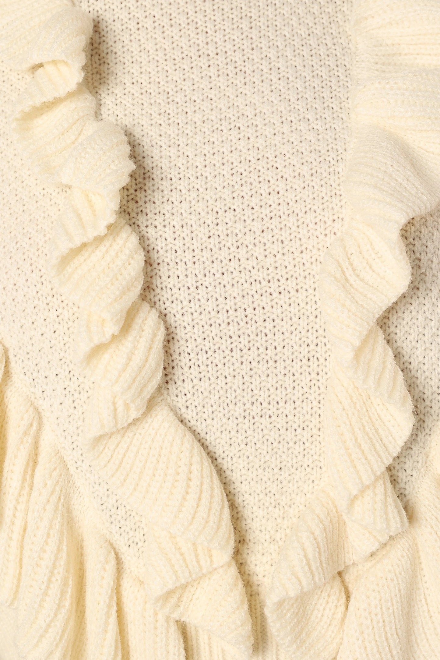 Ruffle-Sleeve Knit Sweater