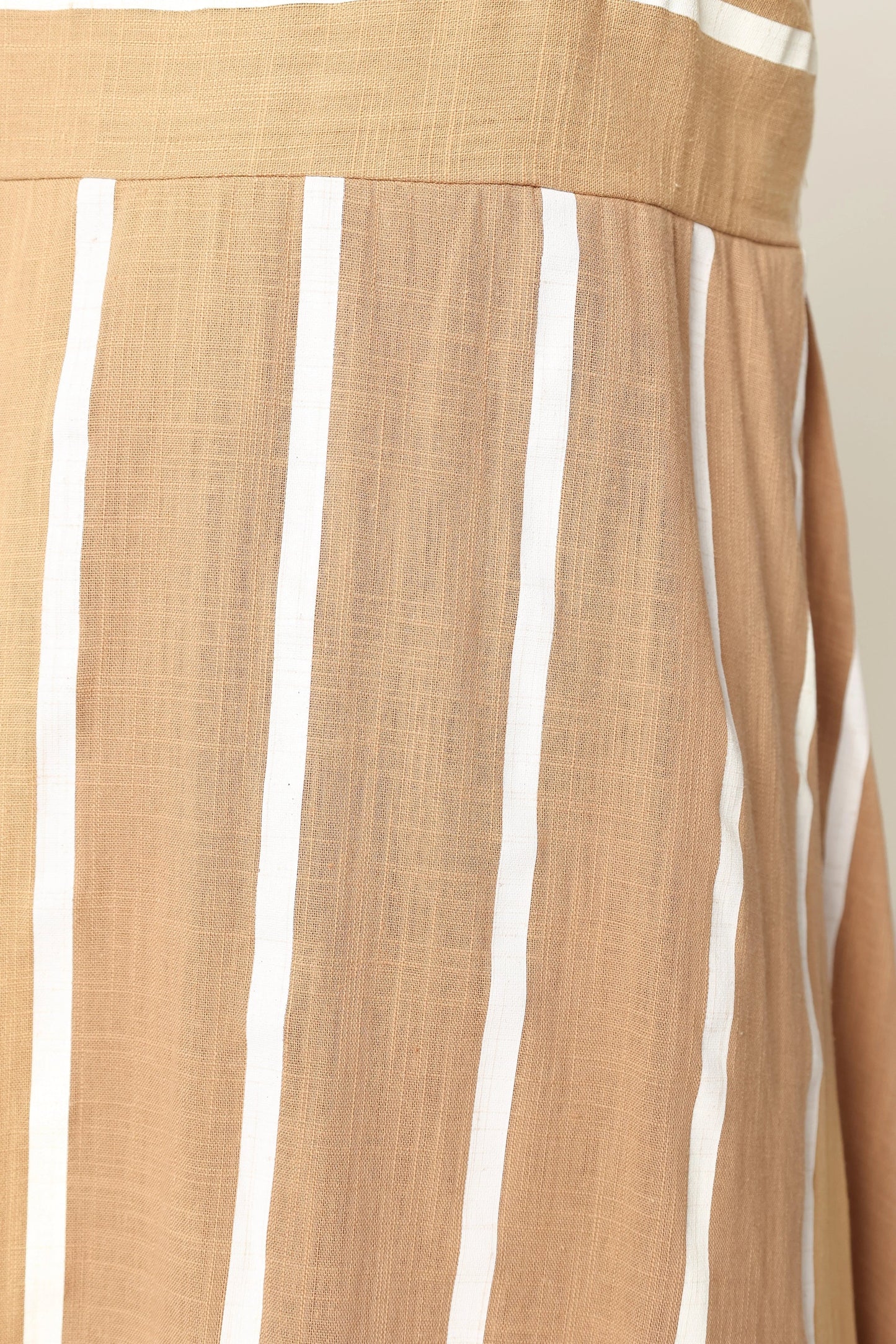 Striped Shirred Back Maxi Dress