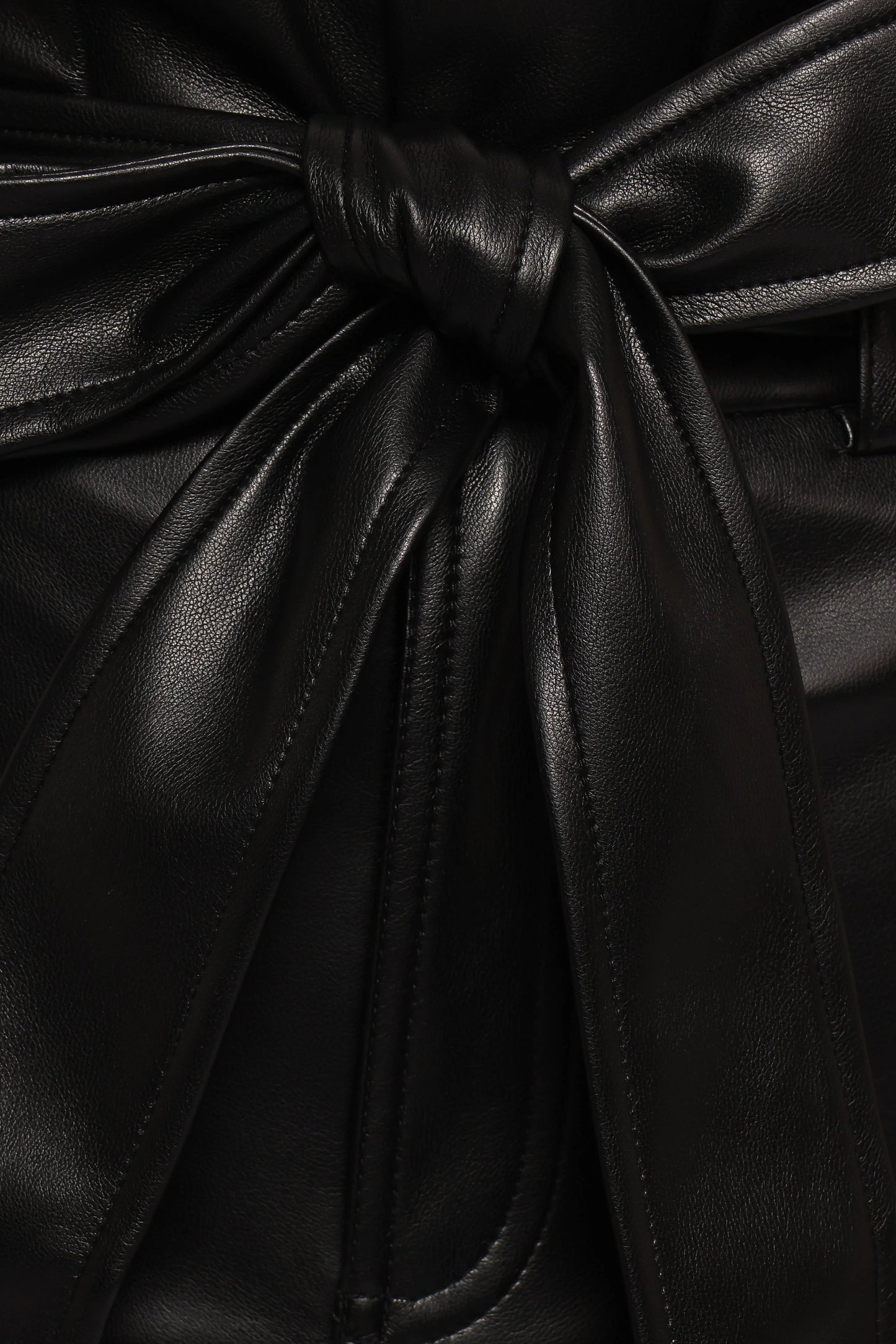 Vera Pleated Faux-Leather Midi Skirt