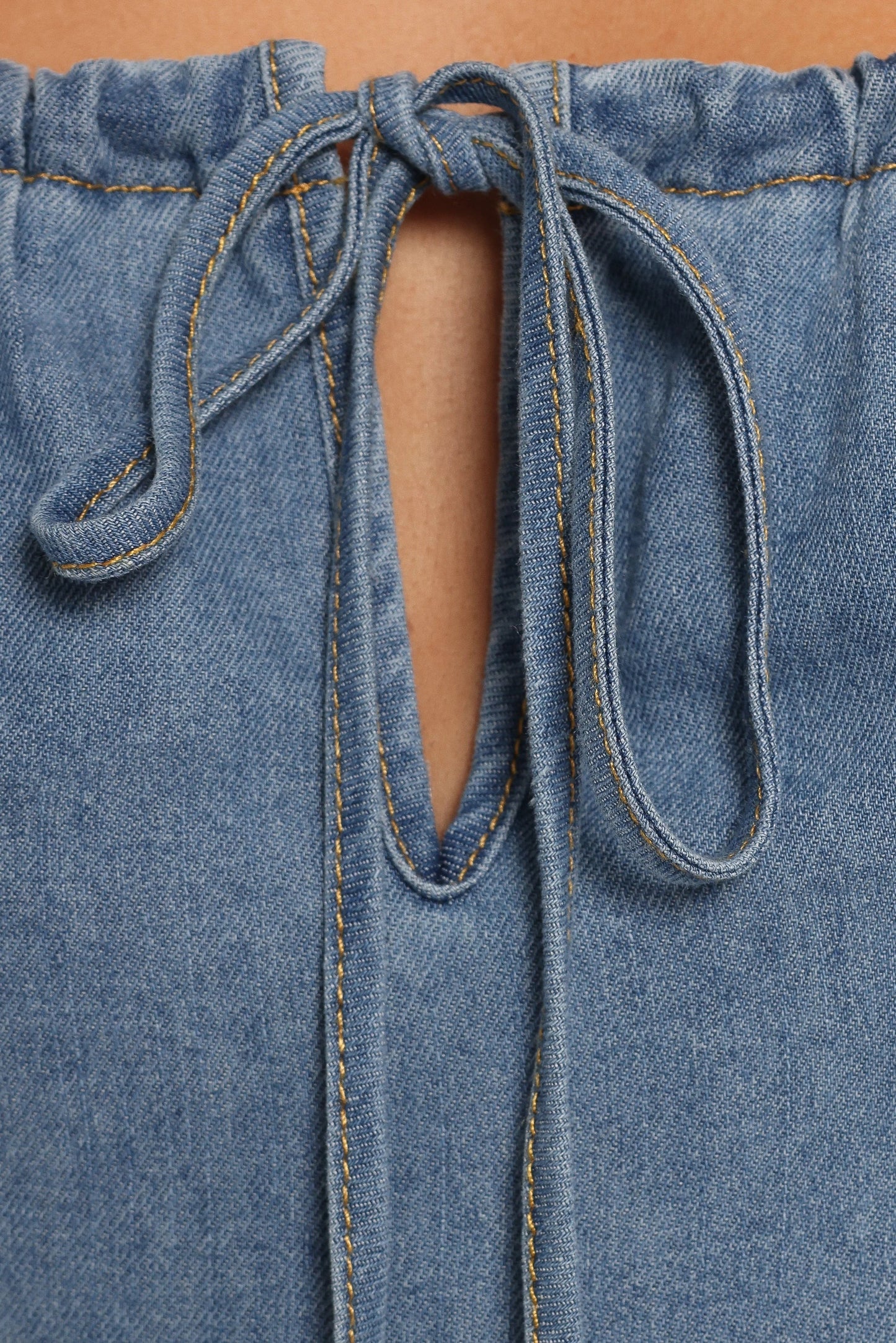 Wide-Leg Tie-Strap Jumpsuit
